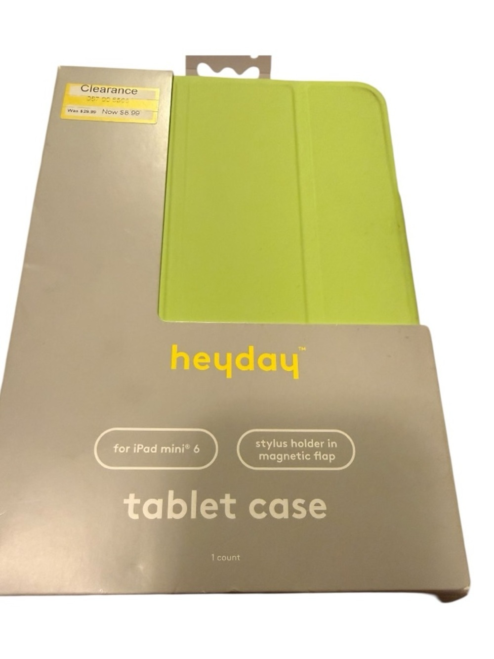 heyday Lime Green Tablet Case with Stylus Holder